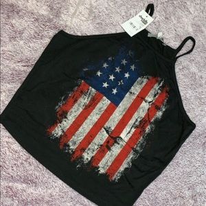 American flag cami crop top